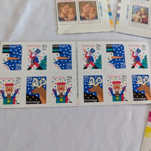 USPS Stamps 29-cent Variety Pack Christmas and Columbus 1993 - Picture 6 of 9